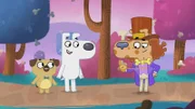 Der berühmte Billy Beller möchte Dog und Puck seine unglaubliche Hundekeksfabrik zeigen.