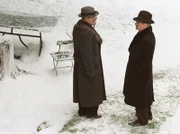 Die Versöhnung der Brüder Thomas Mann (Armin Mueller-Stahl) und Heinrich Mann (Jürgen Hentsch), die sich über die politischen Ereignisse um den 1. Weltkrieg zerstritten haben. Thomas Mann: "Ich habe mir nicht vorstellen können, dass ein einziger Krieg genügt, das Kaiserreich, ein ganzes Staatsgebäude, einzustürzen.