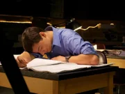 DRAMATIZATION: An architect stays up late working on the Horizon Project spaceship design modeled after Freeman Dyson and Ted Taylor's Project Orion.