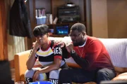 Brittany (Jessica "Jess Hilarious" Moore, l.); Rel (Lil Rel Howery, r.)