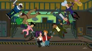 Fry löst mit dem neuen Gerät von Professor Farnsworth einen kompletten Zeitstillstand des ganzen Universums aus, der nur ihn und Leela nicht betrifft.