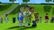 Das Pontypandy-Fußballspiel kann beginnen.
