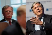 Gredig direkt 100 Tage Trump II, eine Bilanz John Bolton (r.) und Josef Ackermann (l.) ziehen nach 100 Tagen Trump II bei «Gredig direkt» eine erste Bilanz.
