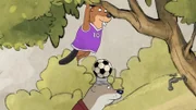 Bibi versucht es über einen Freistoß.