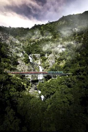 Die Nebenstrecke nach Kuranda führt durch tropische Wildnis.