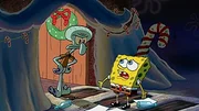 L-R: Squidward, SpongeBob