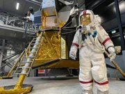 Nachbildung der Apollo-11-Mondfähre "Eagle" im Technikmuseum in Speyer. Nachbildung der Apollo-11-Mondfähre "Eagle" im Technikmuseum in Speyer.