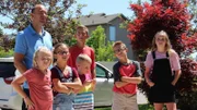 Stepan family listen to mother introduce house 2 in episode 213, as seen on HGTV's House Hunters Family