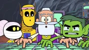 v.li.: Negative Girl, Robot Man, Chief, Beast Boy