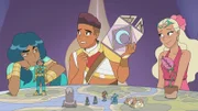 l-r: Mermista (voiced by Vella Lovell), Bow (voiced by Marcus Scribner), Perfuma (voiced by Genesis Rodriguez