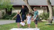 Evans family set up picnic to discuss their future home in decision scene in episode 202, as seen on HGTV's House Hunters Family