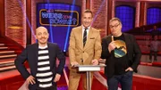 v.l.n.r.: Bernhard Hoëcker, Kai Pflaume und Elton