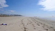 Newport OR : empty beach at Newport, OR.