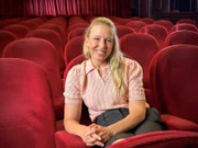 Schauspielerin Nina Proll beim Interview.