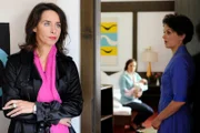 Irmi (Dorothee Hartinger, rechts) versucht zwischen Ursula (Katharina Müller-Elmau, links) und Eva (Eva Löbau) zu vermitteln, doch Eva will nicht mit Ursula sprechen.