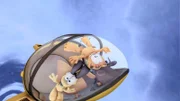Garfield auf dem Weg zum Planeten Schprocket.