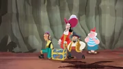JAKE AND THE NEVER LAND PIRATES - "Captain Who?" - "Captain Who?" - When Captain Hook gets a whiff of the Forget-Me Flowers he forgets he is the captain of his crew, so Sharky, Bones and Mr. Smee enlist Jake and crew to help jog his memory. This episode of Disney Junior's "Jake and the Never Land Pirates" airs FRIDAY, MARCH 22 (8:30 AM - 9:00 AM ET/PT) on Disney Junior. (DISNEY JUNIOR) CUBBY, SKULLY, IZZY, JAKE, MR. SMEE, BONES, SHARKY, CAPTAIN HOOK; JAKE AND THE NEVER LAND PIRATES - "Treasure Show and Tell" - Mr. Smee enlists the help of Jake, Izzy and Cubby to plan a treasure hunt for Captain Hook. This episode of Disney Junior's "Jake and the Never Land Pirates" airs SATURDAY, MAY 21 (8:30-9:00 a.m. ET/PT). (DISNEY JUNIOR) BONES, CAPTAIN HOOK, SHARKY, MR. SMEE