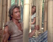 Der Archäologe Brian Lefcourt (Barry Van Dyke) und Tawnia (Marla Heasley) befinden sich in Gefangenschaft.