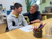 Magomed Balaev (links) und Thomas Moder von der TU Graz
