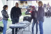 (v.l.n.r.) Kensi Blye (Daniela Ruah); Sam Hanna (LL Cool J); Fatima Namazi (Medalion Rahimi); Marty Deeks (Eric Christian Olsen)