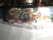 This elaborate fish tank is being packed up to be shipped to its final destination.