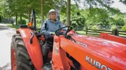 Martha Stewart drives a tractor.