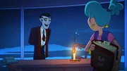 Dracula macht überraschend einen Abstecher nach Gruselbruch und besucht Edie.   +++