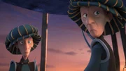 Die Kaufleute Jack und Robert belauschen ein Gespräch über einen Rubin.