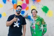 Checker Tobi mit Graffiti-Künstler Daniel Westermaier.