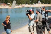 Teile des Teams während der Dreharbeiten am Südsee-Camp.