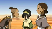 L-R: Sokka, Toph Beifong, Katara L-R: Sokka, Toph Beifong, Katara