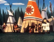 Vom Dorf aus beobachten die Wikinger und Winca-Indianer, dass vor der Küste die Schiffe von Snoppe, einem besonders wilden und bösartigen Wikinger, auftauchen.