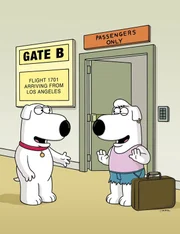 L-R: Brian Griffin (Seth MacFarlane), Jasper (Seth MacFarlane)