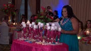 Tessy in candle lighting ceremony.