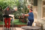 Race" - Out-of-shape Jim enters a 10K marathon to teach Kyle, who wants to quit basketball, a lesson about not being a quitter -- but he cheats to get first to the finish line -- on "According to Jim," TUESDAY, OCTOBER 11 (8:00-8:30 p.m., ET), on the ABC Television Network. (ABC/MICHAEL ANSELL) JIM BELUSHI, LARRY JOE CAMPBELL