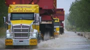 Truck on the road.