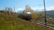 Rittnerbahn zwischen Maria Hummelfahrt und Oberbozen.