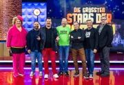 v.l.: Ilka Bessin, Abdel Boudii, Ingo Appelt, Mario Barth, Dieter Nuhr, Sascha Grammel, Paul Panzer
