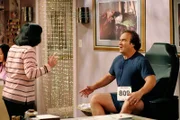 Race" - Out-of-shape Jim enters a 10K marathon to teach Kyle, who wants to quit basketball, a lesson about not being a quitter -- but he cheats to get first to the finish line -- on "According to Jim," TUESDAY, OCTOBER 11 (8:00-8:30 p.m., ET), on the ABC Television Network. (ABC/MICHAEL ANSELL) LUCILLE SOONG, JIM BELUSHI