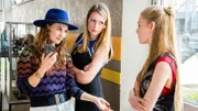 Hanna (Vita Tepel, l.) erzählt Ramona (Dana Theis) und Celine (Olivia Burkhart, r.), dass sie eine Party plant.