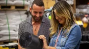 Host Carmine Sabatella and the homeowner, Jenna, learn to make her own terrazzo design, as seen on Inside Out, Season 2.