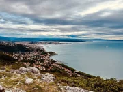 Der Blick auf Triest aus dem Karst.