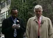 Die beiden Detectives Ed Green (Jesse L. Martin, li.) und Joe Fontana (Dennis Farina) ermitteln in dem Fall des ermordeten LKW-Fahrers.