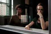 LAW & ORDER -- "Bottomless" Episode 18004 -- Pictured: (l-r) S. Epatha Merkerson as Lt. Anita Van Buren, Guenia Lemos as Jenny Lupo -- NBC Photo:  Will Hart