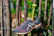 Jürgen ist passionierter Langstrecken-Läufer; ausgediente Sportschuhe funktioniert er einfach um.