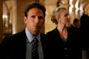 Law & Order #16004 "Bible Story" Scene 37 (int) Courthouse Hallway "McCoy still wants to convict Eric Speicher" Sam Waterson (McCoy) Annie Parisse (Borgia) Mark Feuerstein (Eric Speicher) Tina Benko (Sharon Quaid)
