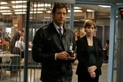 -- "Major Case" Episode 8014 -- Pictured: (l-r) Jeff Goldblum as Detective Zach Nichols, Julianne Nicholson as Detective Megan Wheeler -- USA Network Photo: Will Hart