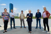 (v.li.): Maria Happel (Dr. Franziska Beck), Helmut Bohatsch (Franz Wolfahrt), Andreas Kiendl (Klaus Lechner), Brigitte Kren (Dr. Henriette Wolf), Stefan Jürgens (Carl Ribarski), Lilian Klebow (Penny Lanz).