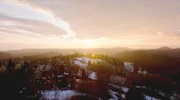Sonnenuntergang im Harz.