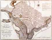 Pierre L'Enfant's Plan von Washington D.C., erstellt im März 1792.